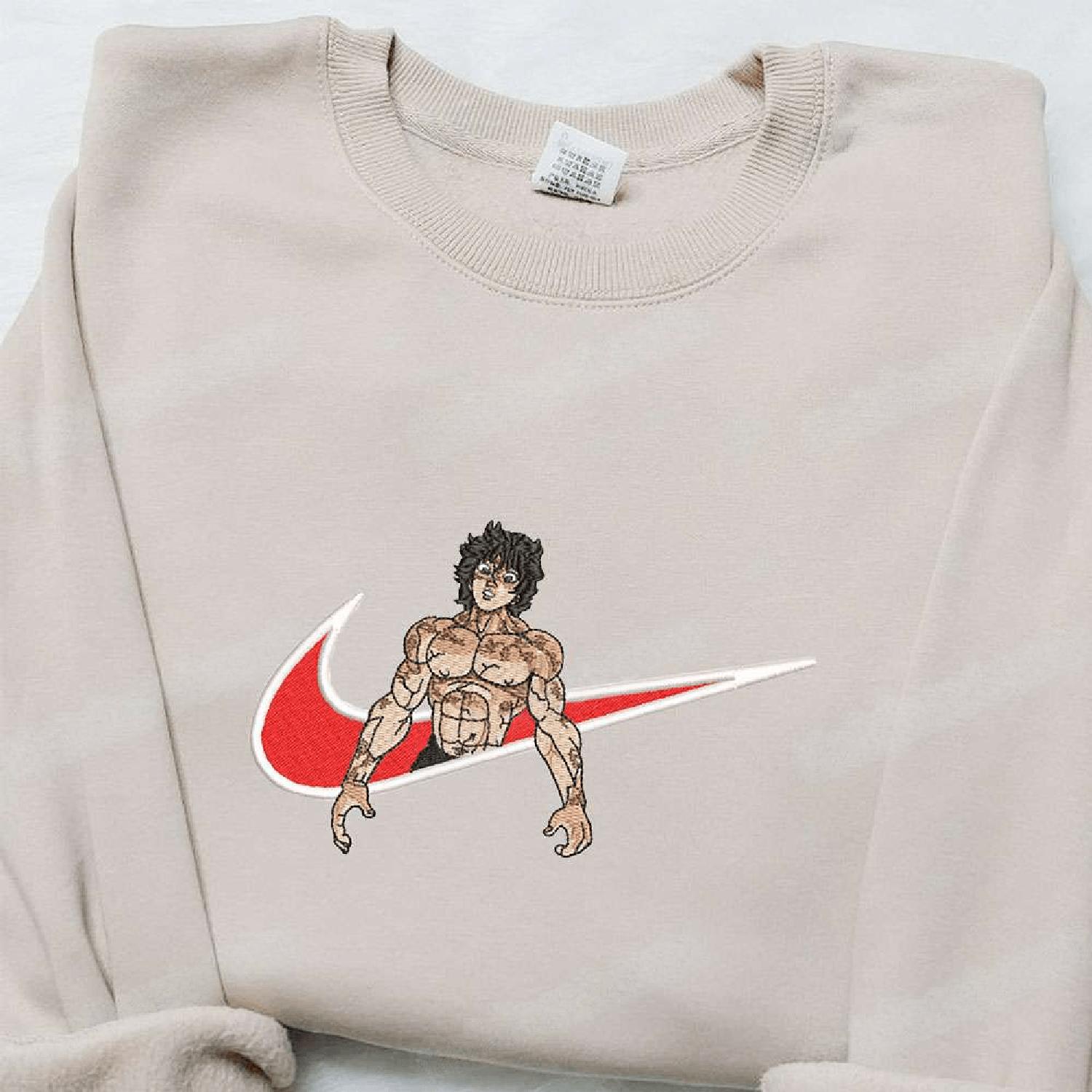 Baki Hanma  Swoosh Anime  Hoodie Tshirt Embroidered Sweatshirt For Fan Gift for Family