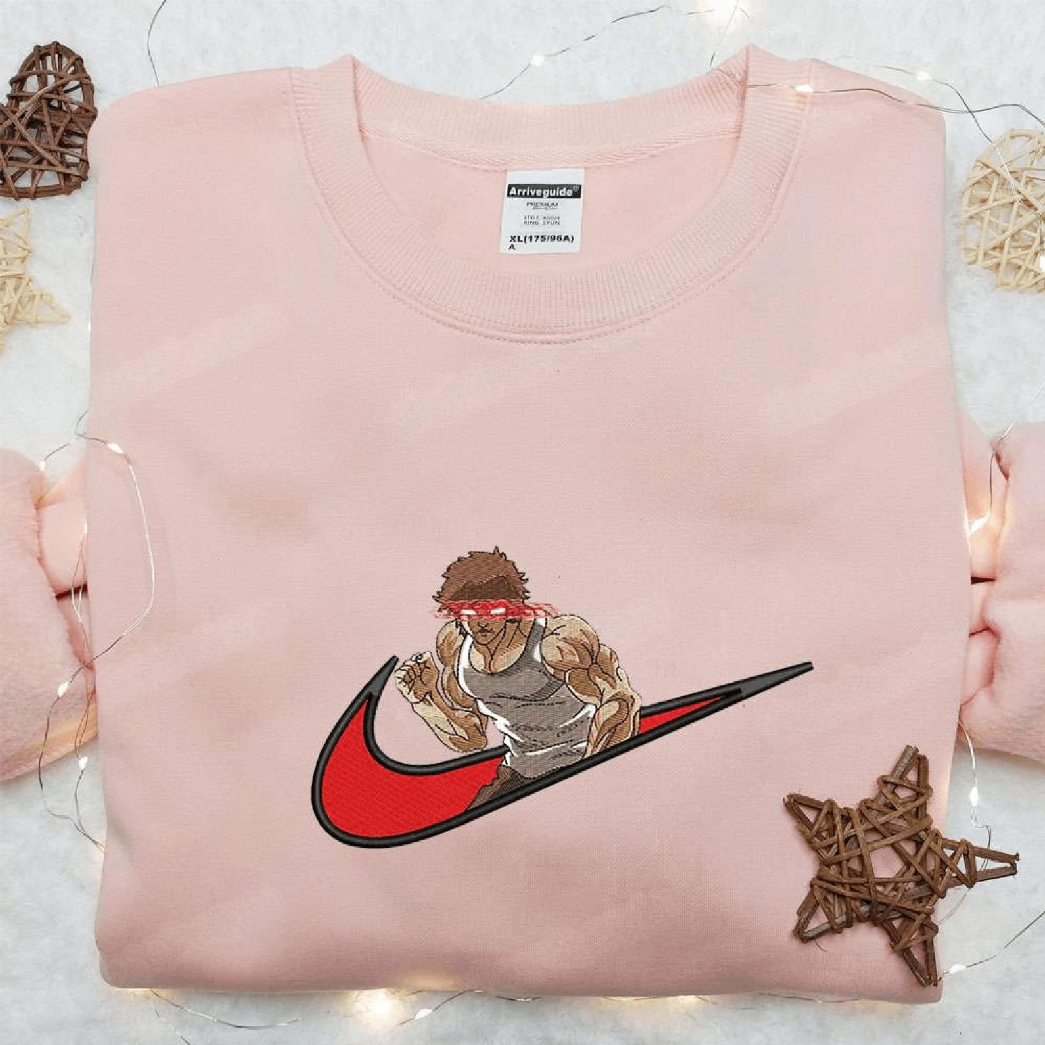 Swoosh Baki Hanma Anime  Baki the Grappler Hoodie Tshirt Embroidered Sweatshirt For Fan