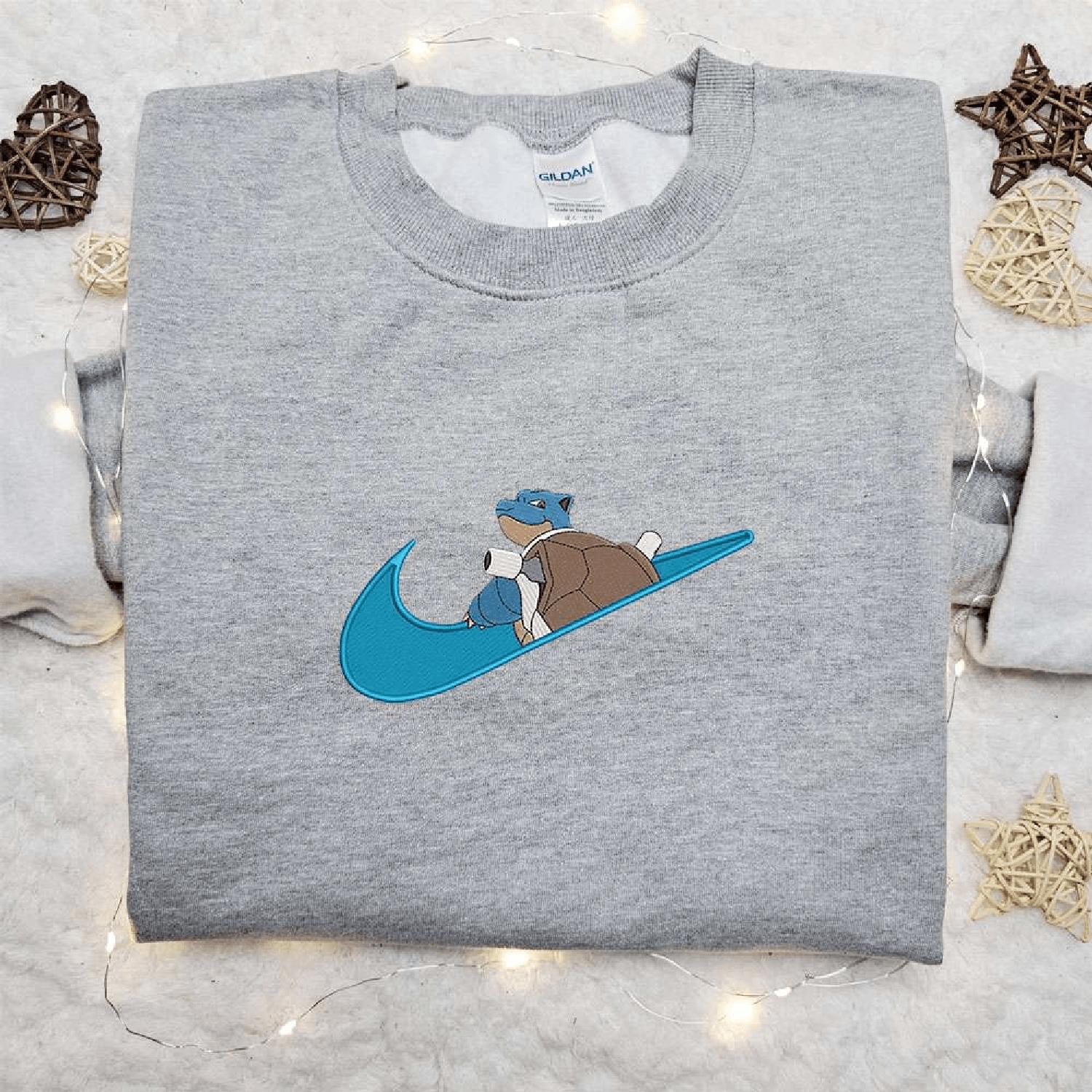 Blastoise Swoosh Anime , Pokemon Gift Ideas for Family Embroidery Sweatshirt