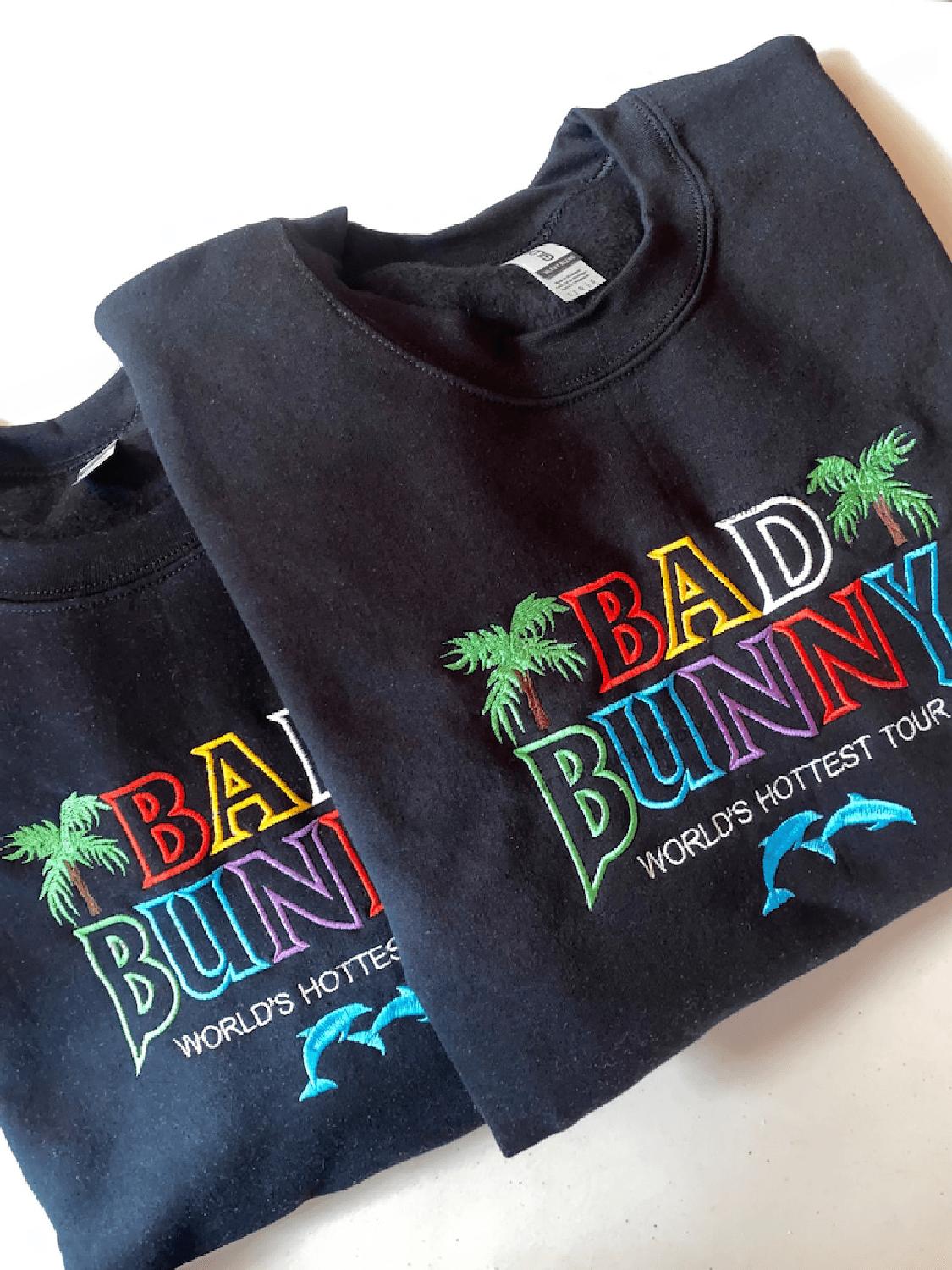 Bad bunny un verano sin ti Embroidered, Embroidery Sweatshirt Tshirt Hoodie For Fan