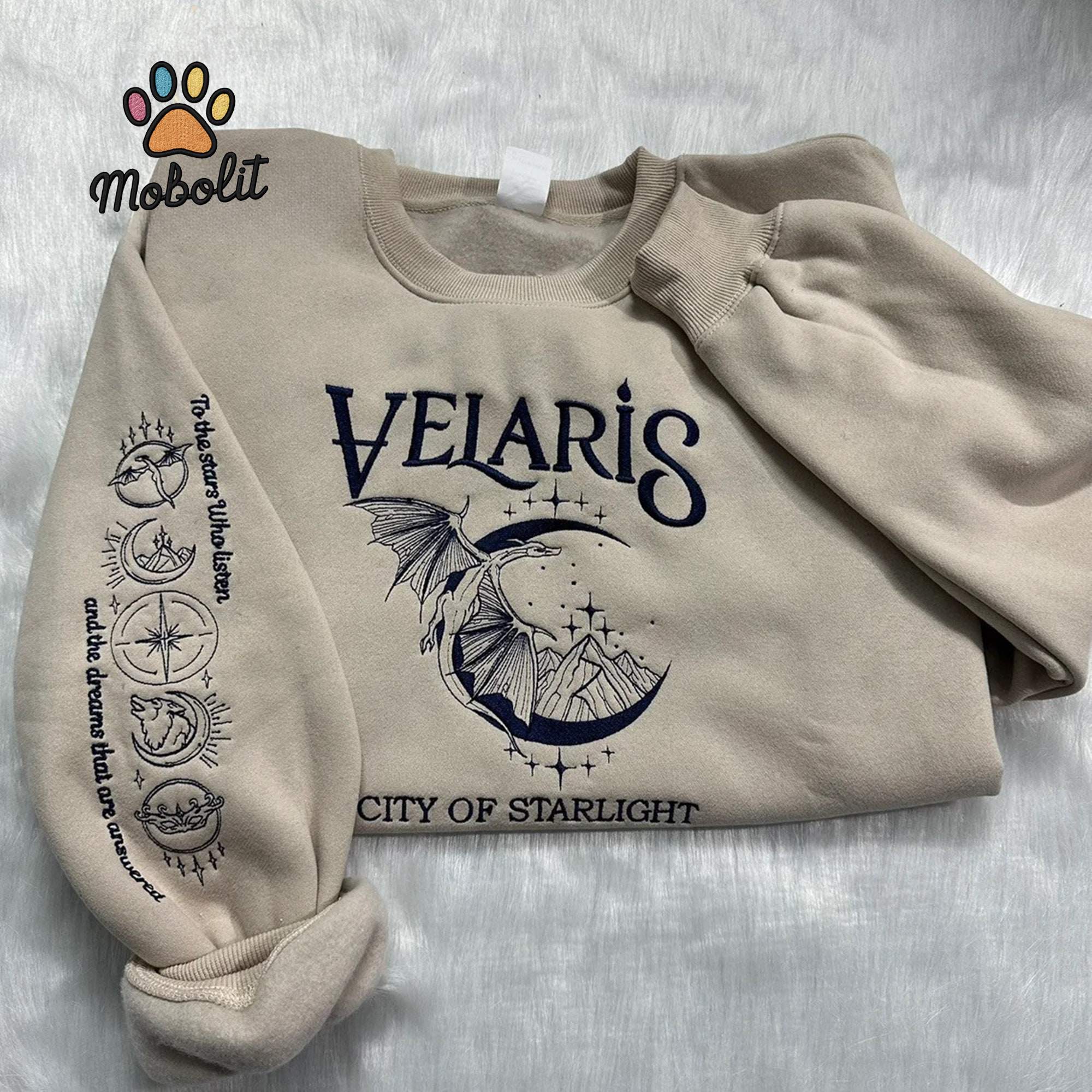 Velaris City Of Starlight Hoodie Tshirt Embroidery Embroidered Sweatshirt For Fan  City of Starlight,SJM The Night Court ,ACOTAR