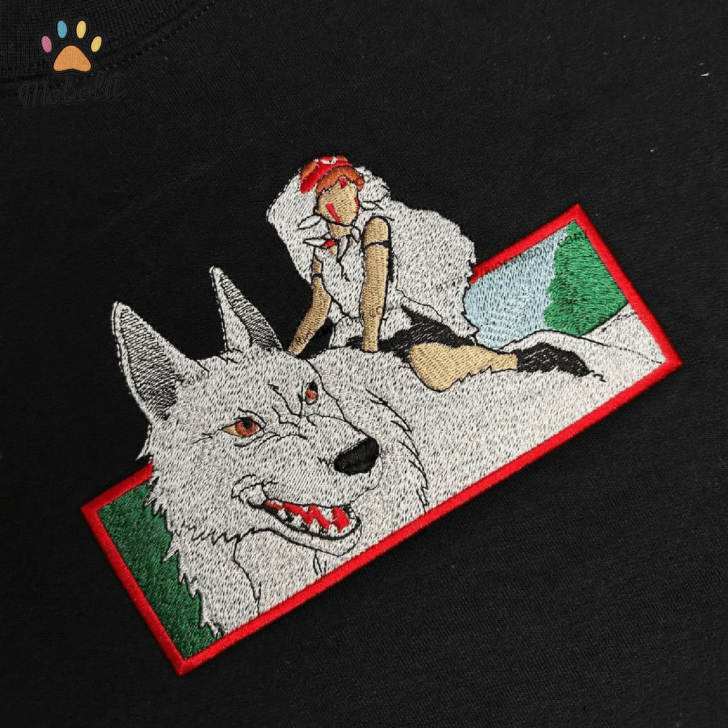 Princess Mononoke , Ghibli , Studio Ghibli Hoodie Tshirt Embroidery Embroidered Sweatshirt For Fan