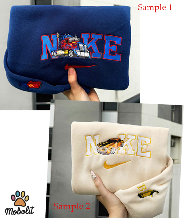 Transformers Optimus & Bumblebee Hoodie Tshirt Embroidery Embroidered Sweatshirt For Fan