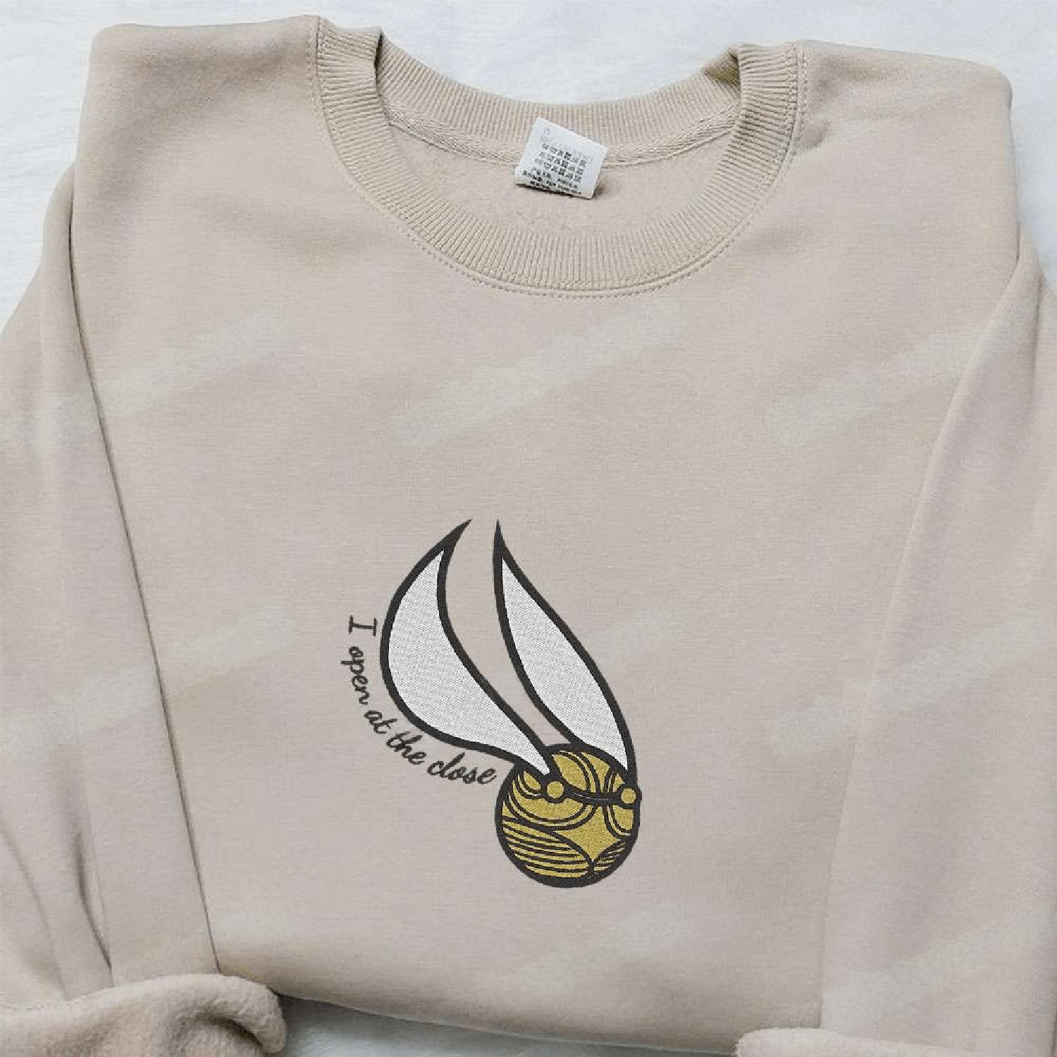 Snitch Ball I Open At The Close , Harry Potter Movie Gifts For Family Hoodie Tshirt Embroidered Sweatshirt For Fan