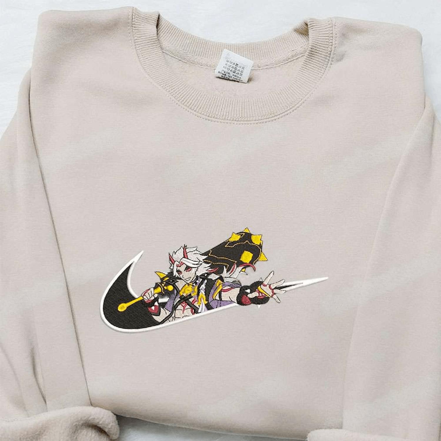 Arataki Itto x Swoosh Game Gift Ideas for Family Hoodie Tshirt Embroidered Sweatshirt For Fan