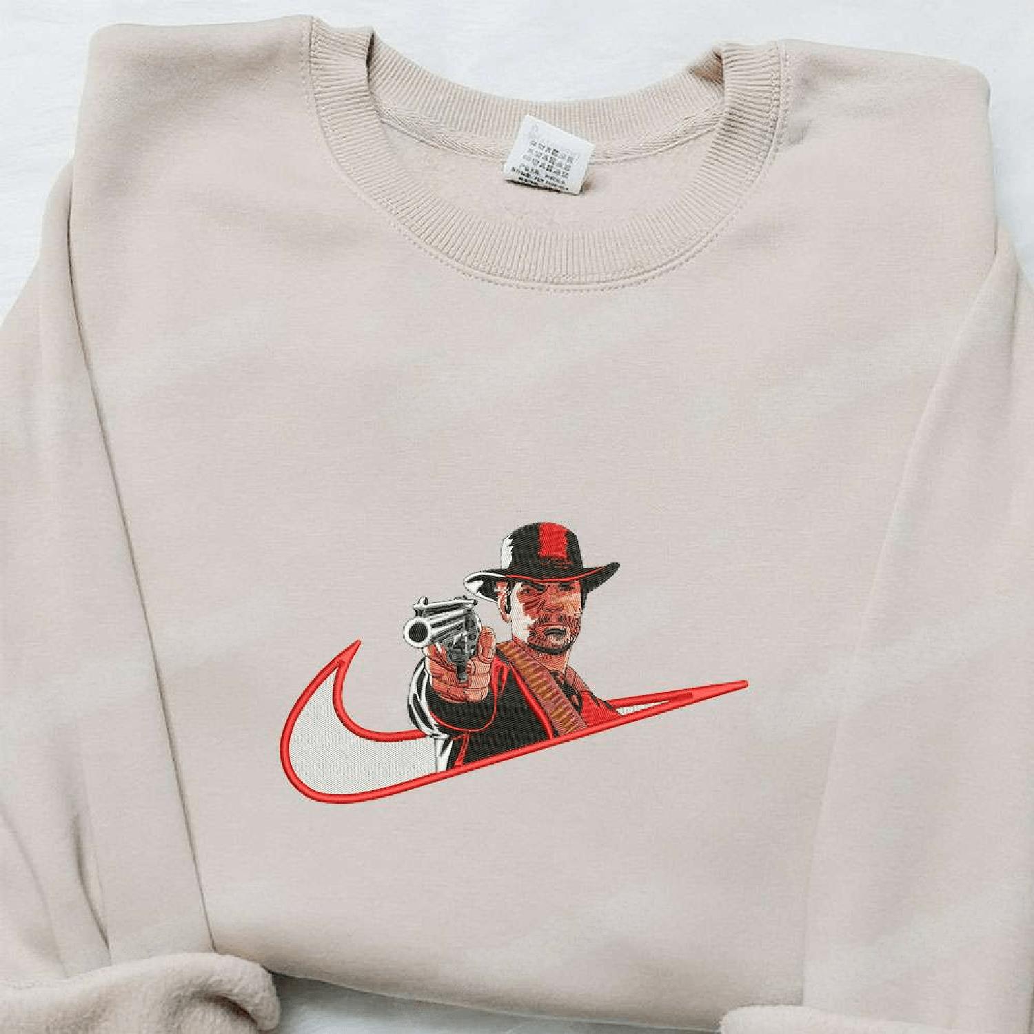 Arthur Morgan Red Dead  Swoosh , Video Game Characters  Hoodie Tshirt Embroidered Sweatshirt For Fan