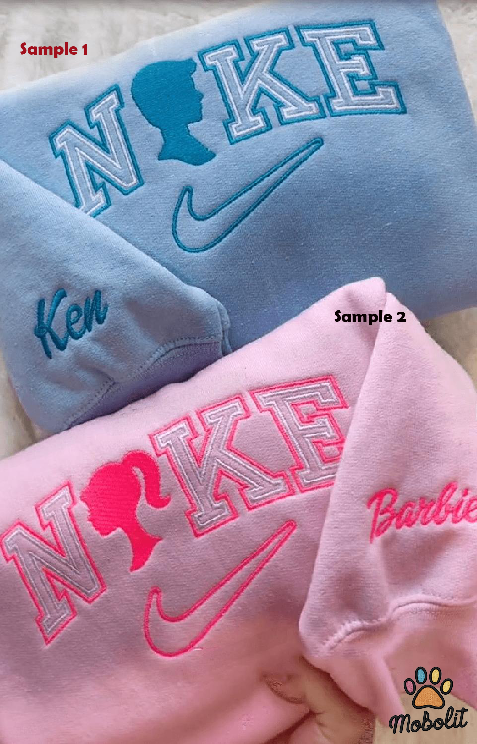 Barbie and Ken, Barbie Movie Trendy Couple Matching Embroidered, Embroidery Sweatshirt Tshirt Hoodie For Fan