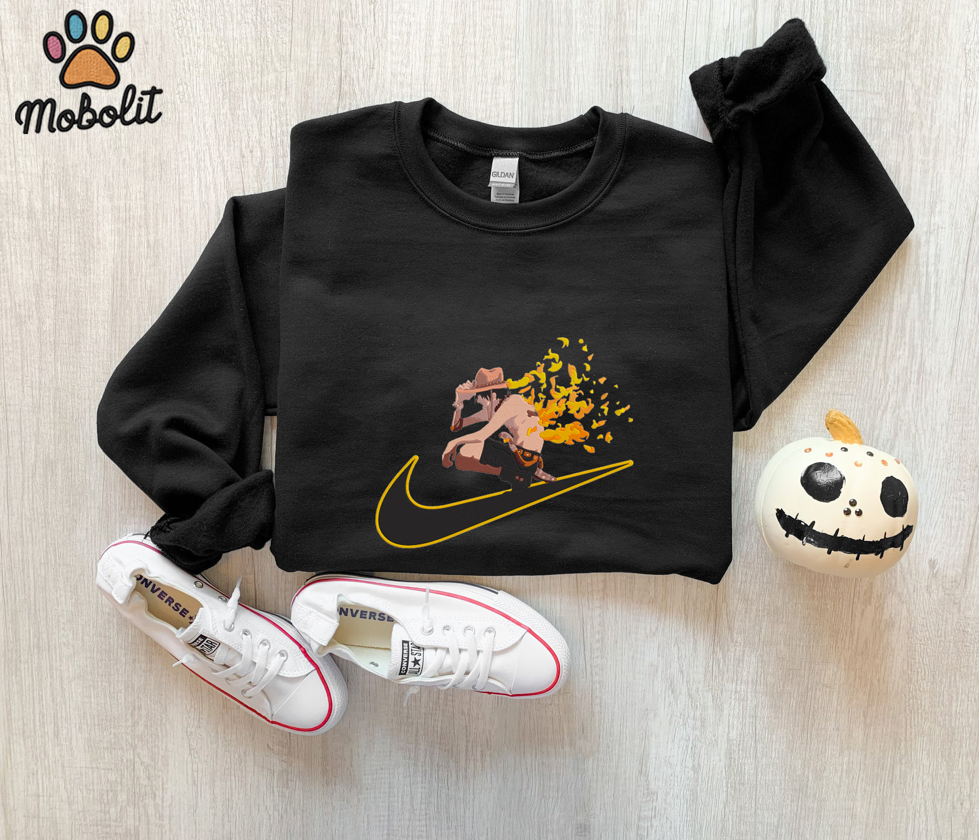 Ace One Piece Parody  Embroidered, Embroidery Sweatshirt Tshirt Hoodie For Fan