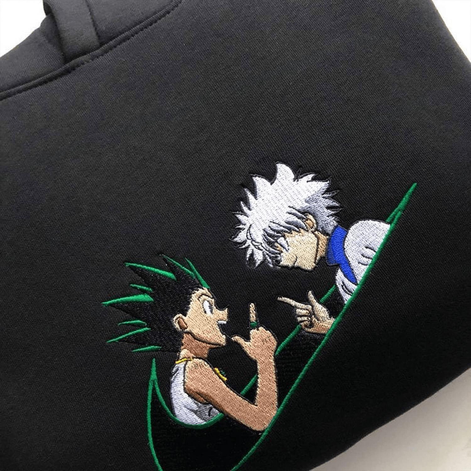 Killua Anime  Hunter x Hunter Anime Embroidered Sweatshirt Tshirt Hoodie For Fan