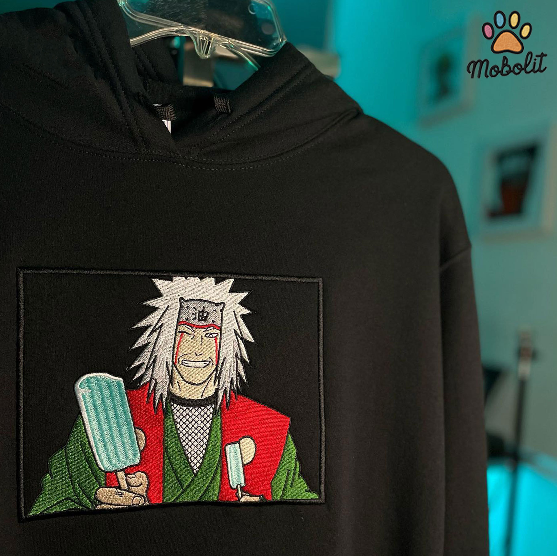 Jiraiya Naruto Embroidered Sweatshirt Tshirt Hoodie For Fan