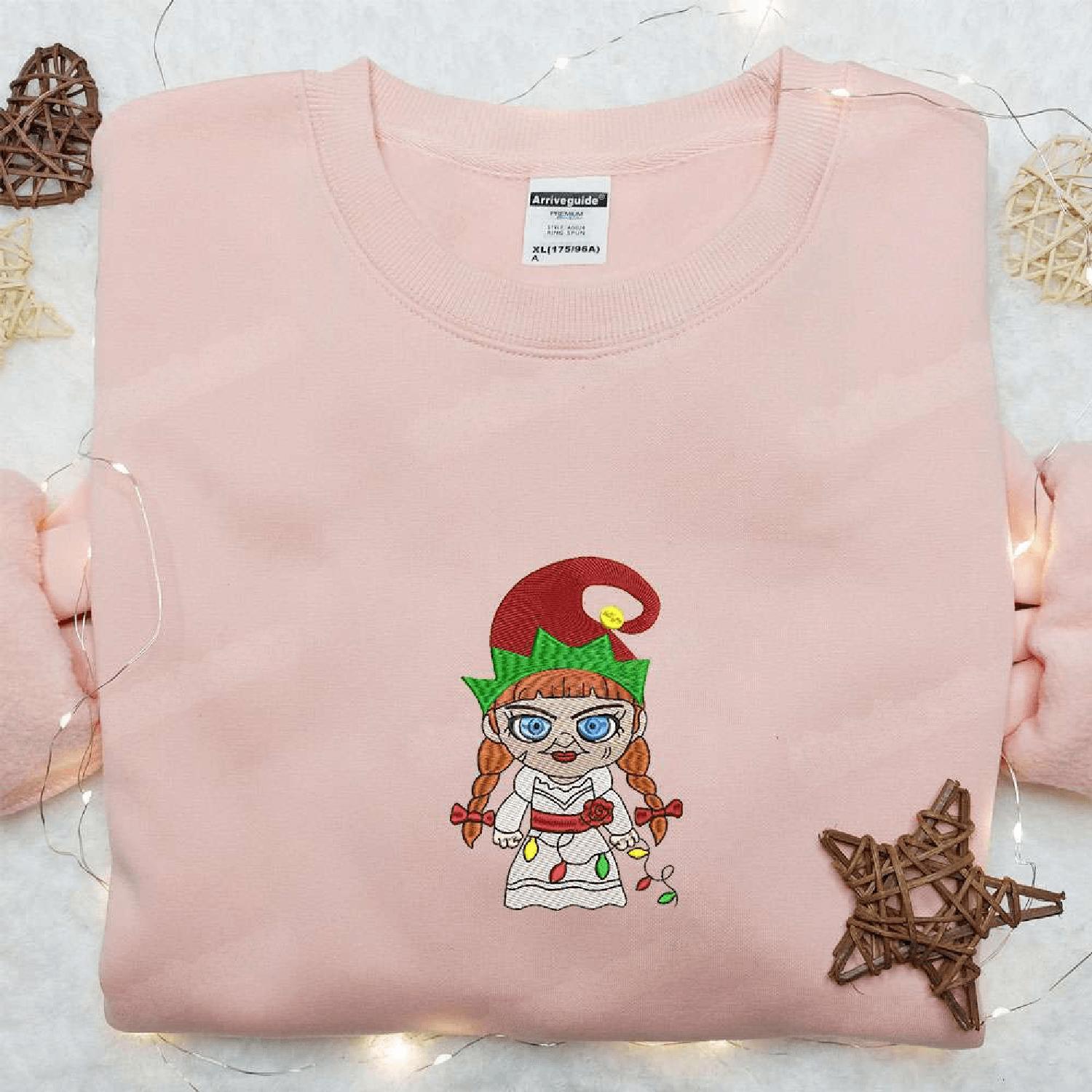 Annabelle Elf , Christmas Halloween  Hoodie Tshirt Embroidered Sweatshirt For Fan