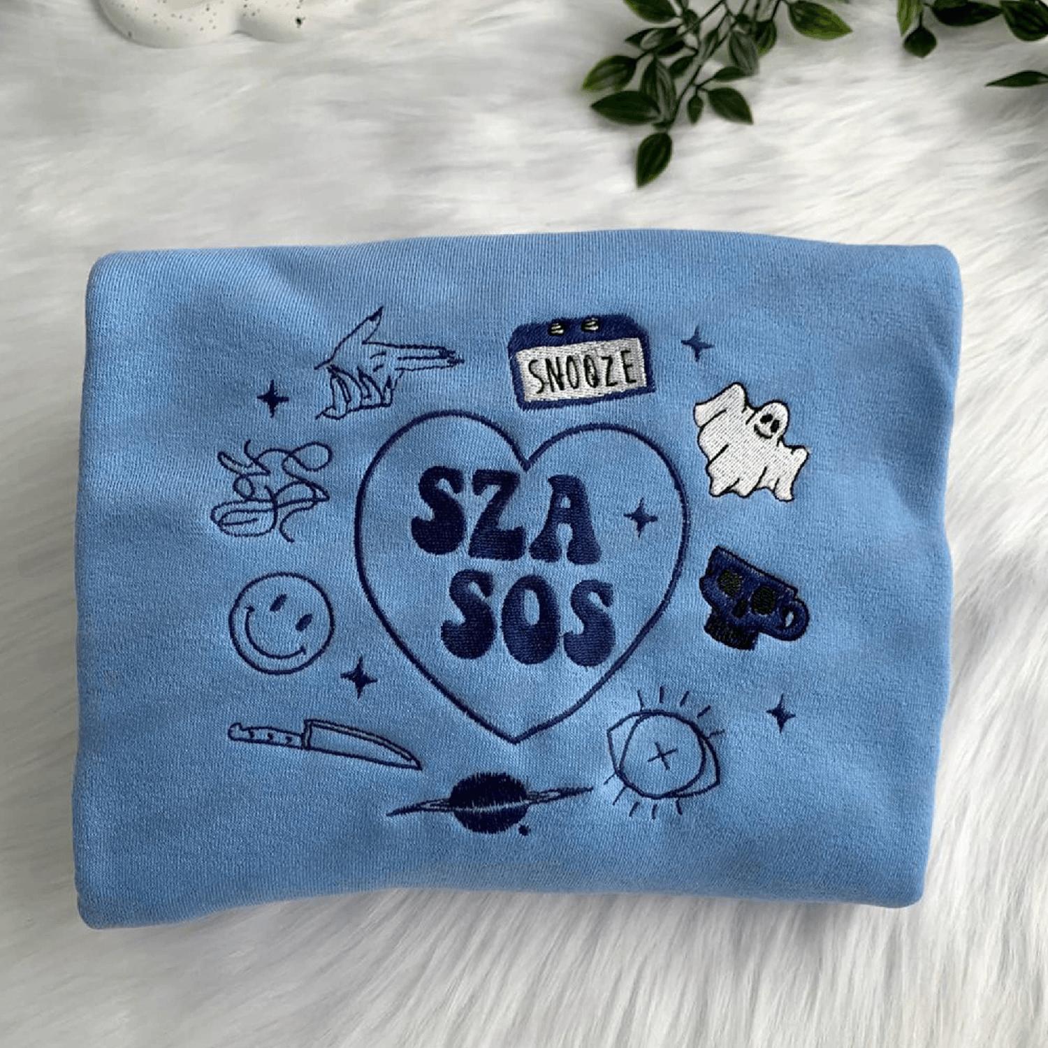 Vintage With Sos Album SZA Embroidered Sweatshirt Tshirt Hoodie For Fan