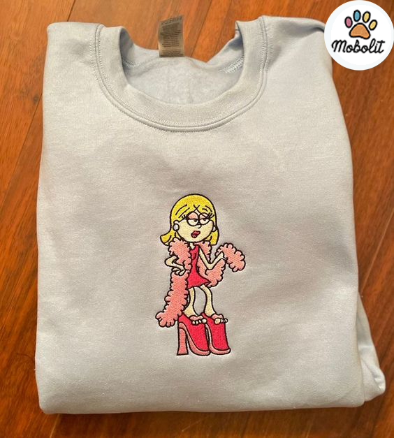 Booked & Busy Lizzie Cute Movie Lizzie Mcguire Cartoon Embroidered, Embroidery Sweatshirt Tshirt Hoodie For Fan