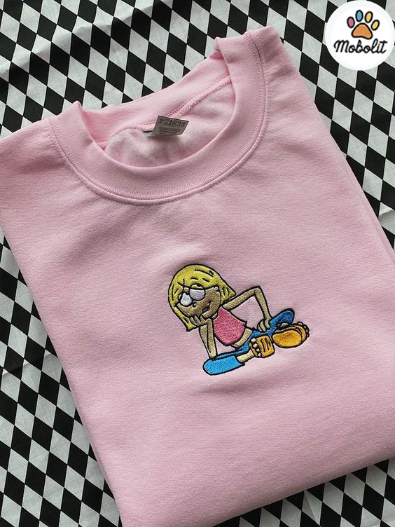 Booked & Busy Lizzie Cute Movie Lizzie Mcguire Cartoon Embroidered, Embroidery Sweatshirt Tshirt Hoodie For Fan