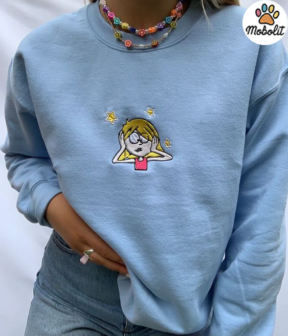 Booked & Busy Lizzie Cute Movie Lizzie Mcguire Cartoon Embroidered, Embroidery Sweatshirt Tshirt Hoodie For Fan