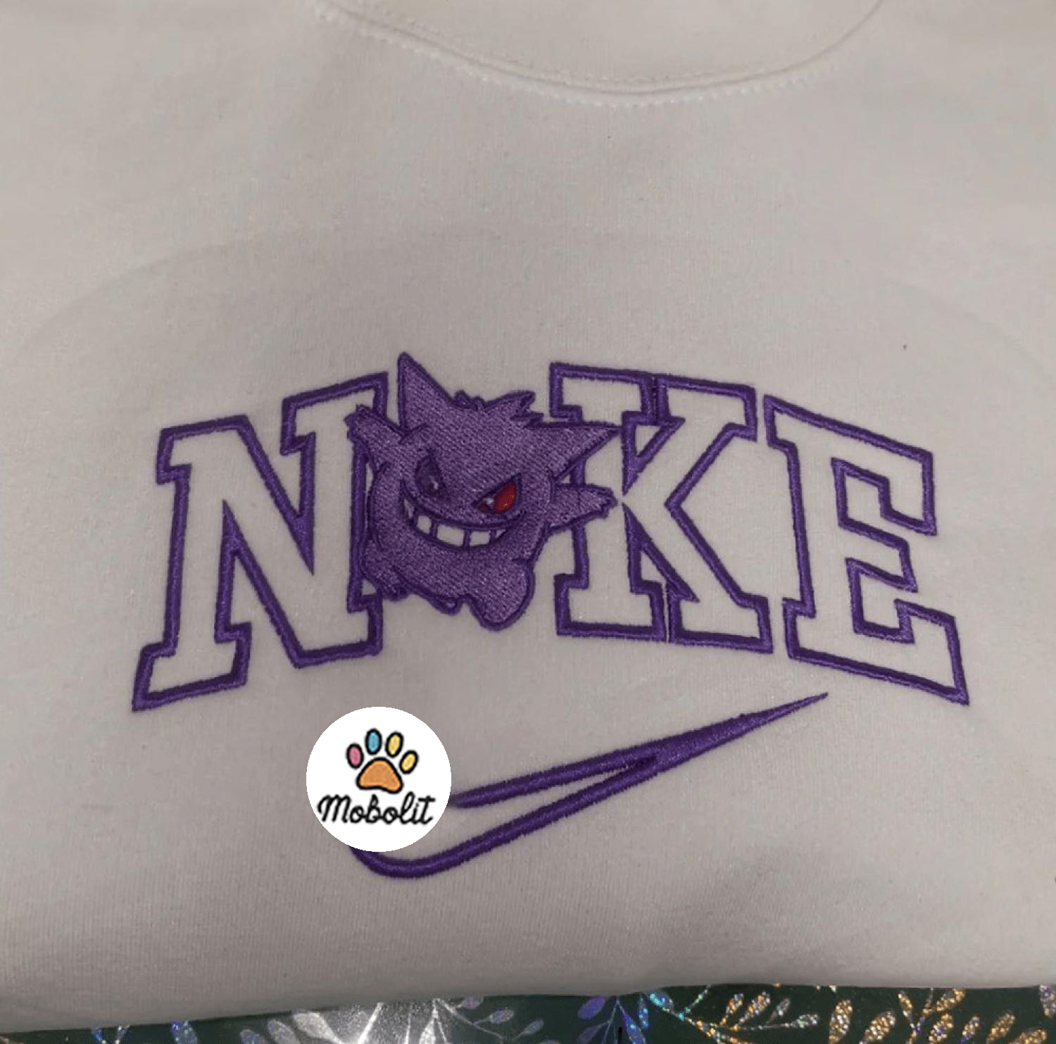 Brand Gengar Pokemon Best Cartoon Embroidered, Embroidery Sweatshirt Tshirt Hoodie For Fan