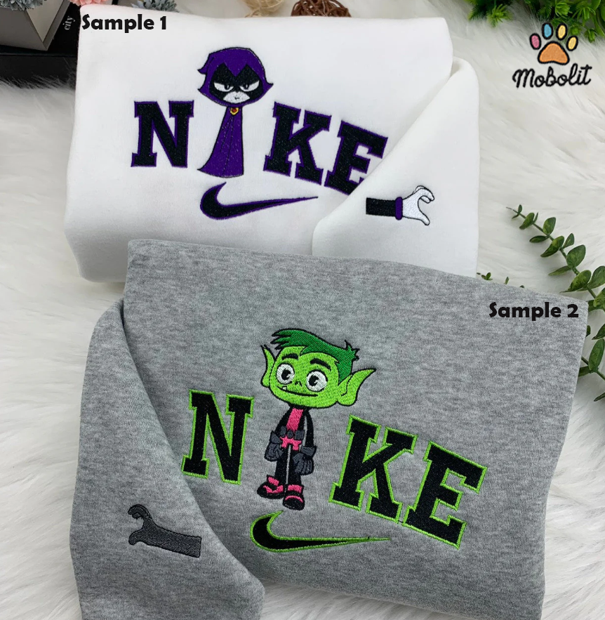 Raven Beast Boy Teen Titans Hoodie Tshirt Embroidery Embroidered Sweatshirt For Fan