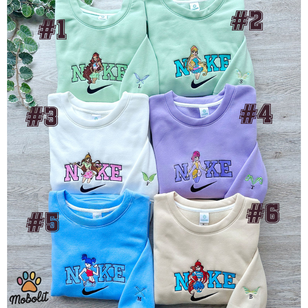 WinX Club Bloom Stella Flora x NK1 Embroidered Shirt Gift for Musa Tecna Aisha Roxy Fans tshirt/sweatshirt/hoodie