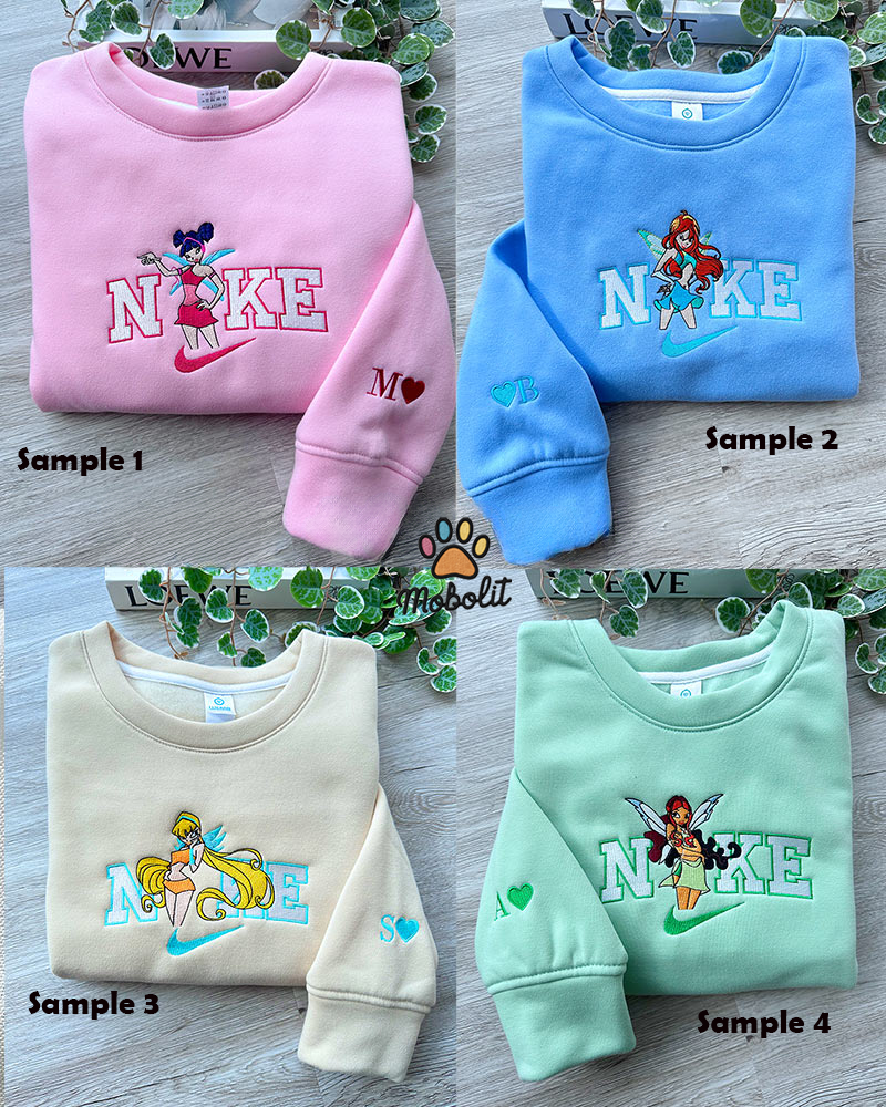 WinX Club ver 2 x NK1 Embroidered Shirt Gift for Bloom Stella Flora Musa Tecna Aisha Roxy Fans tshirt/sweatshirt/hoodie