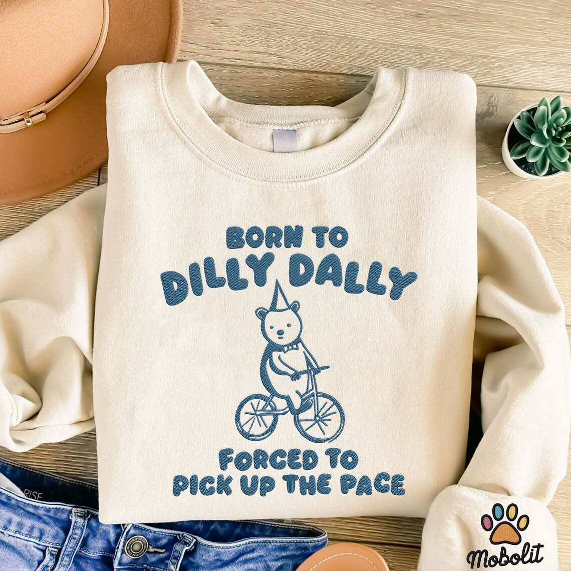 Born To Dilly Dally Embroidered Shirt shirt Meme Sarcastic shirt Trash Panda shirt