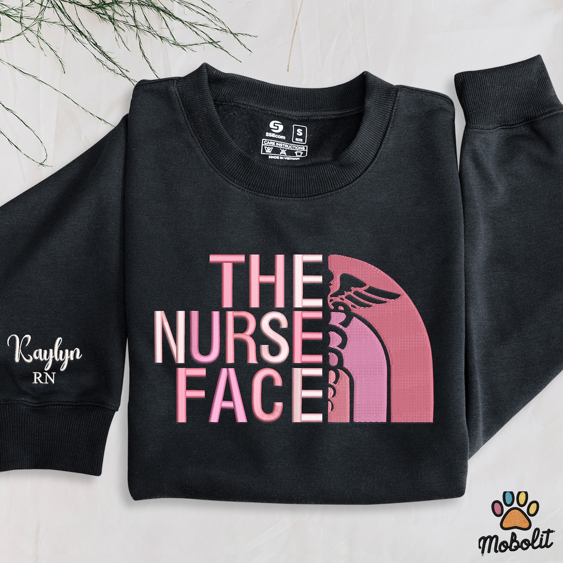 The Nurse Face Embroidered Shirt shirt Retro Nurse shirt Registered Nurse Gift For Nurse The Nurse Face Pink Version shirt