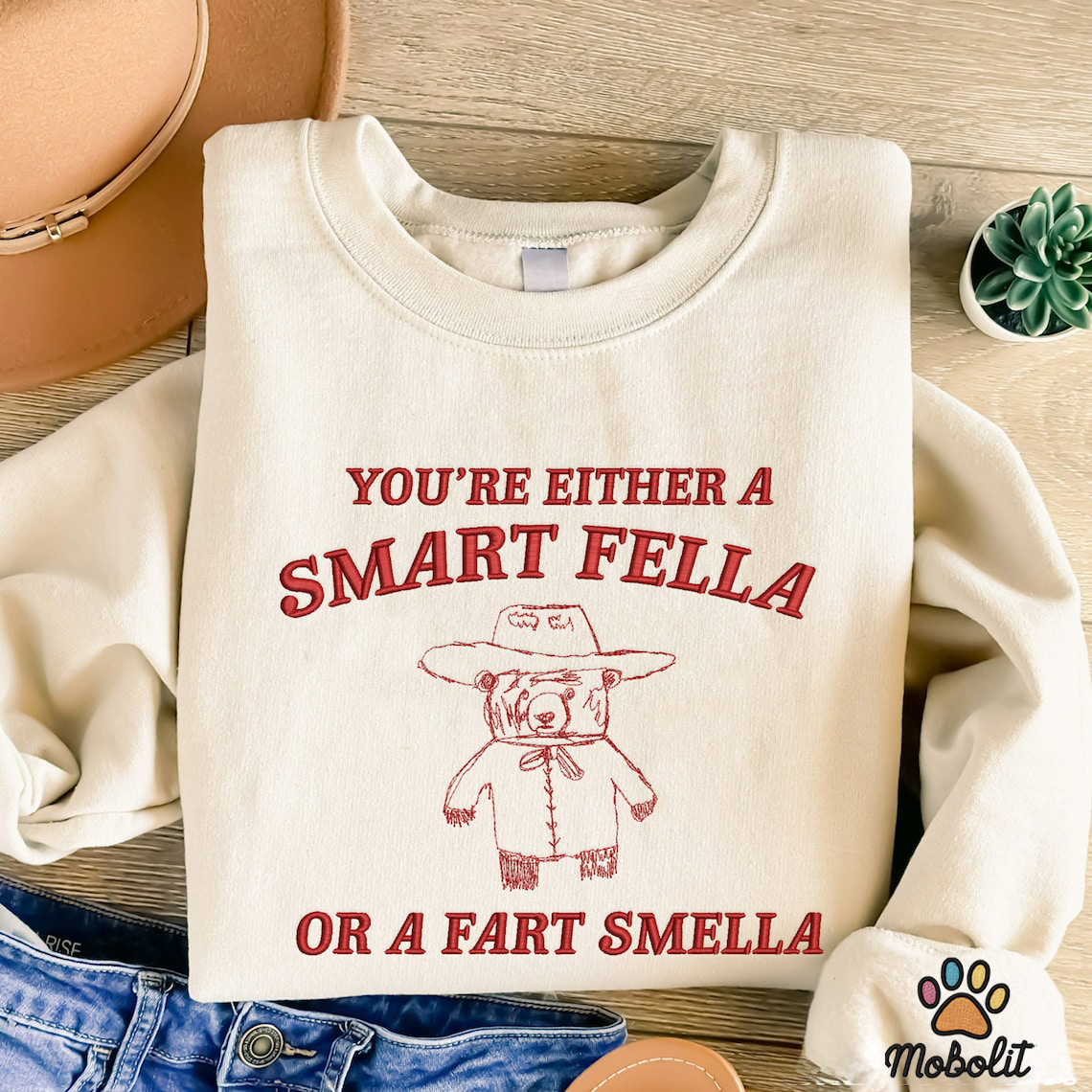 Are You A Smart Fella Or Fart Smella Embroidered Shirt shirt Retro Cartoon shirt Meme Trash Panda Top