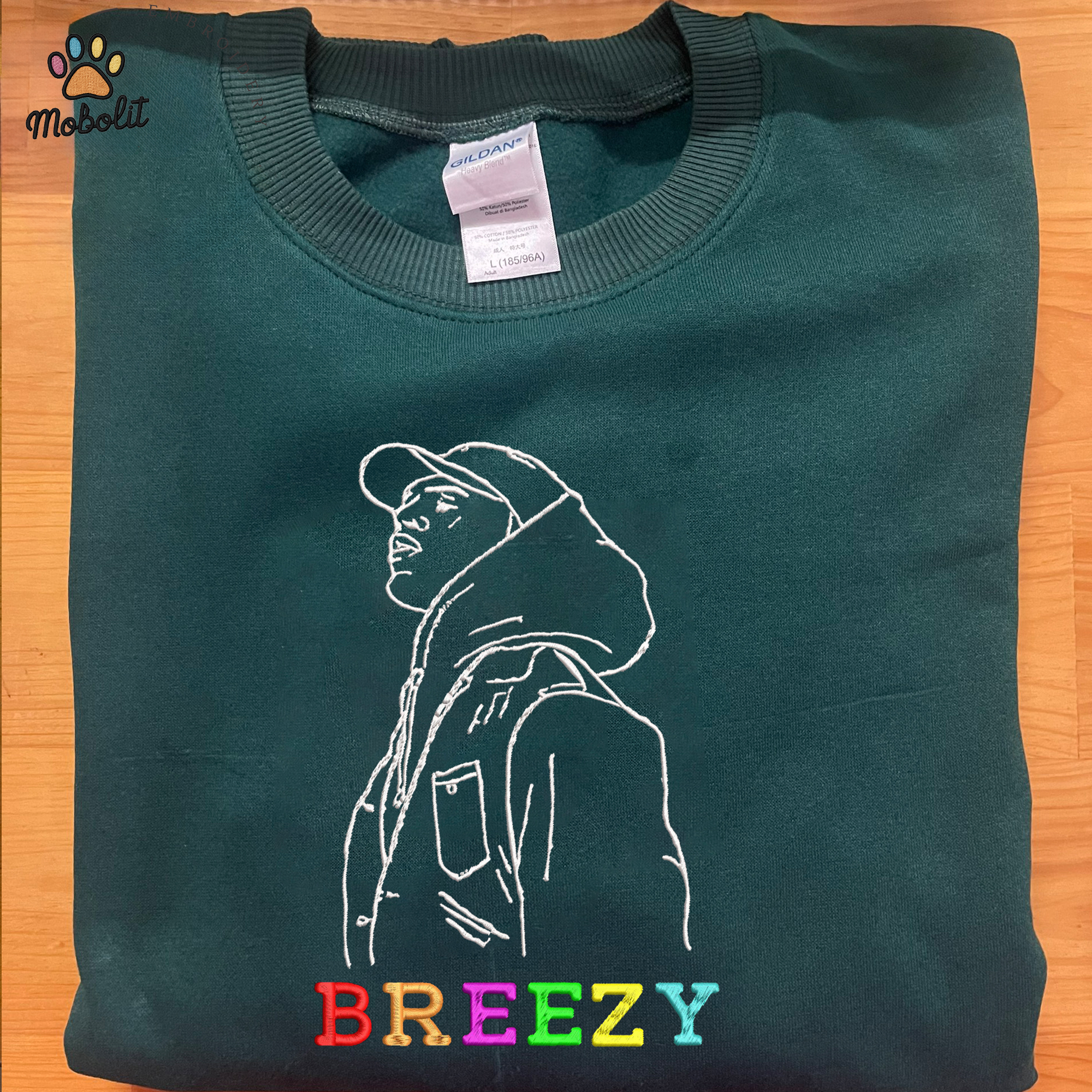 Breezy Brown Chris Brown Retro Vintage 90s King of R&B  Embroidered, Embroidery Sweatshirt Tshirt Hoodie For Fan