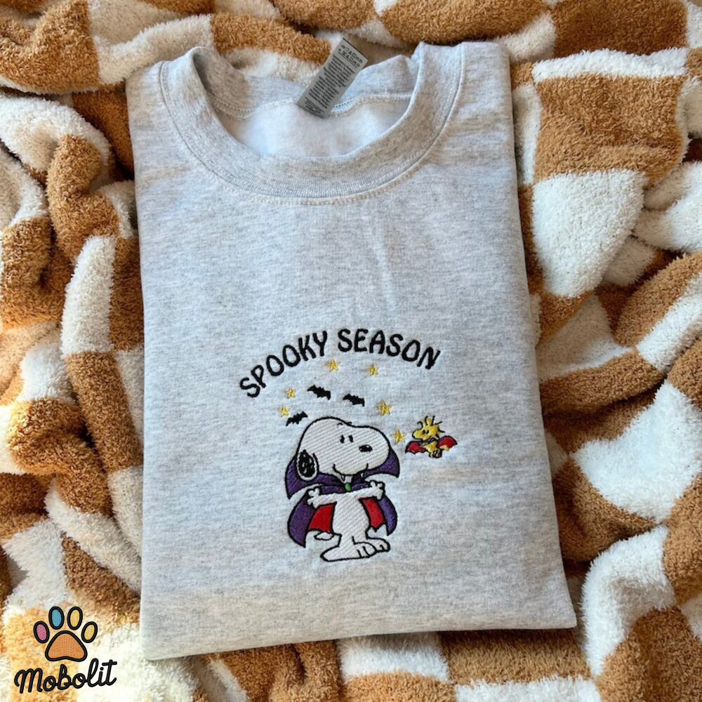 Spooky Snoopy Gift For Peanuts Snoopy Lovers Halloween Snoopy Gift For Peanuts Snoopy Lovers Gift for her, him Embroidered Shirt