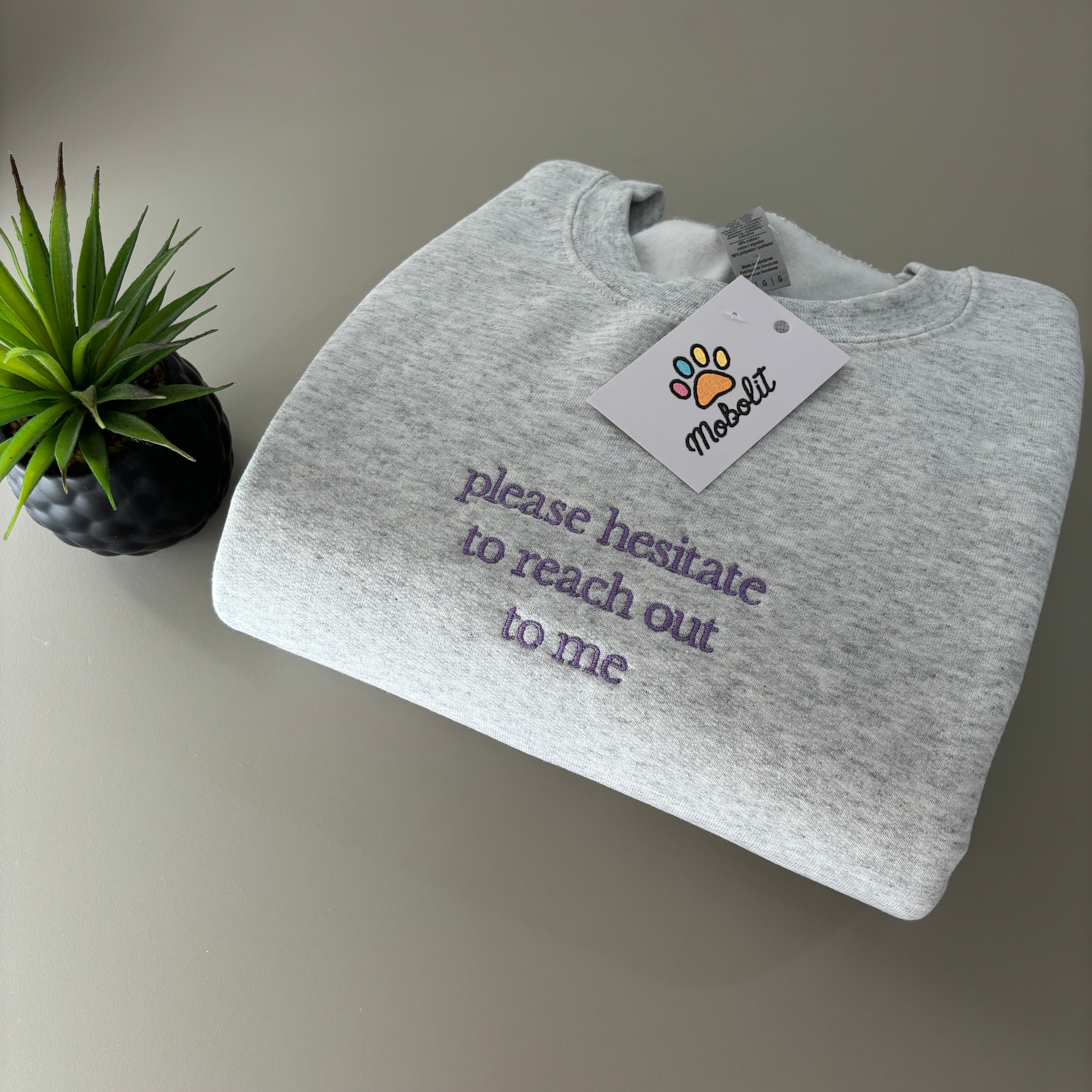 Please Hesitate  Embroidered T-shirt Sweatshirt, Best Gifts