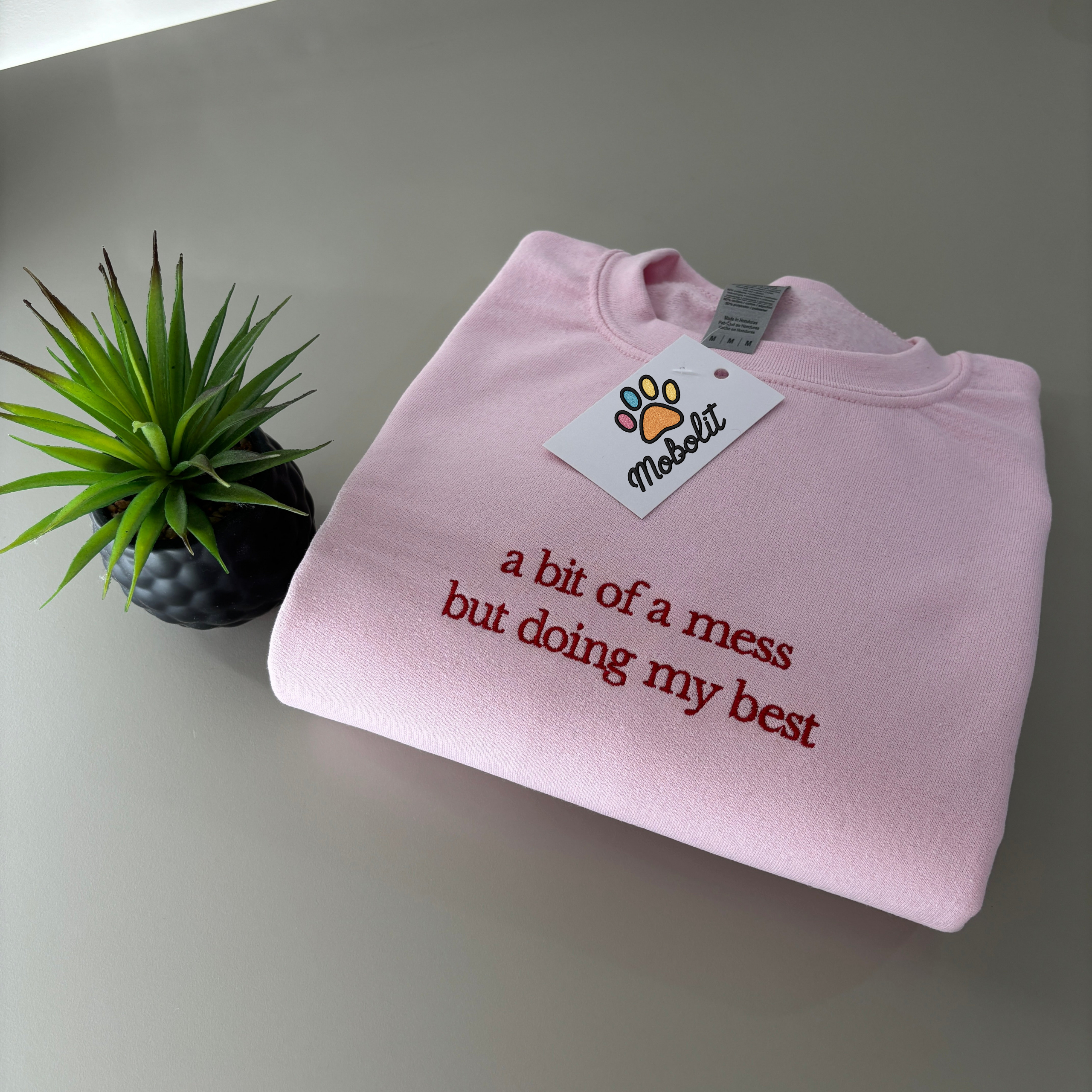 Sorry For Being Anxious  Embroidered T-shirt Sweatshirt, Cute Quote Embroidery Best Gifts