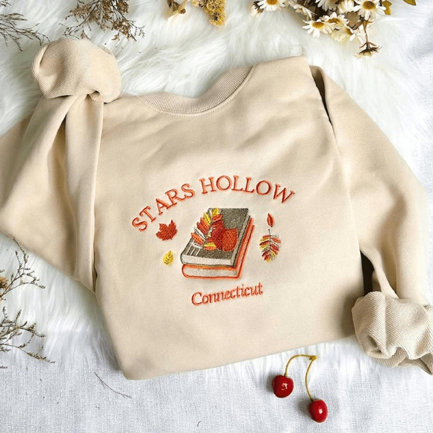 Stars Hollow Connecticut 2 Hoodie Tshirt Embroidery Embroidered Sweatshirt For Fan