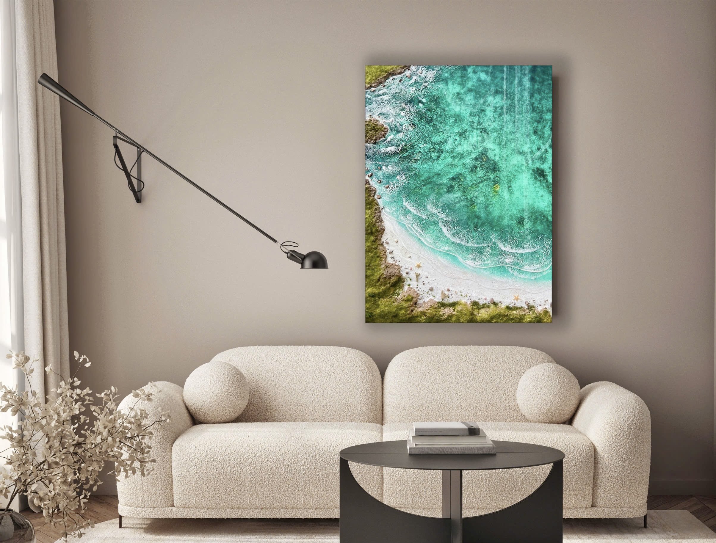 Luxury 3D Epoxy Resin Ocean Wall Art – Turquoise Paradise Beach