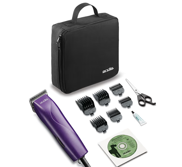 Andis Easy Clip Groom Detachable Blade Clipper Kit, Purple