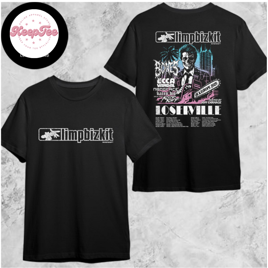 New Limp Bizkit Uk Concert 2025 Shirt, Limp Bizkit Uk And Europe Tour Dates 2025 Shirt