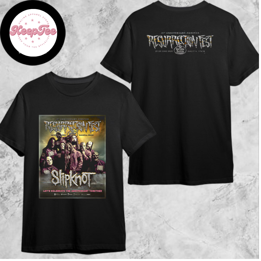 New Resurrection Fest Estrella Concert 2025 Shirt, Resurrection Fest Estrella Galicia 20Th Anniversary With Slipknot 2025 Shirt