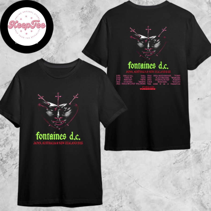 New Fontaines Dc Japan Concert 2025 Shirt, Fontaines Dc Japan And Australia And New Zealand 2025 Tour Shirt