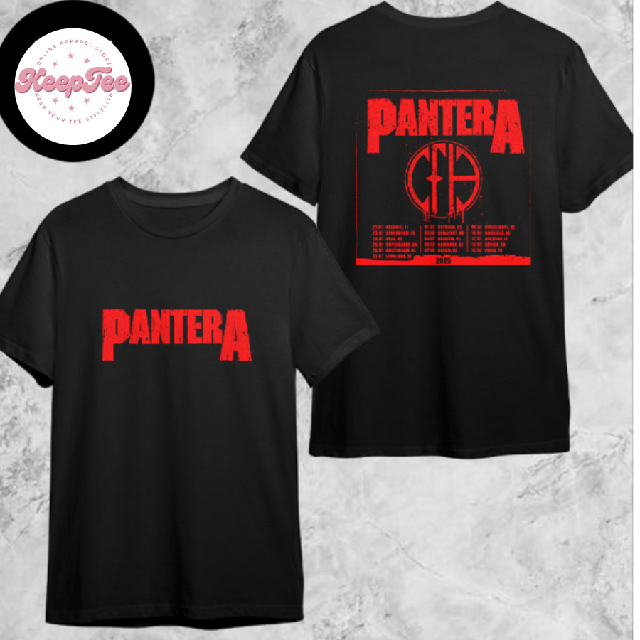 Pantera European 2025 Concert 2025 Shirt, Pantera European 2025 Tour Date Shirt