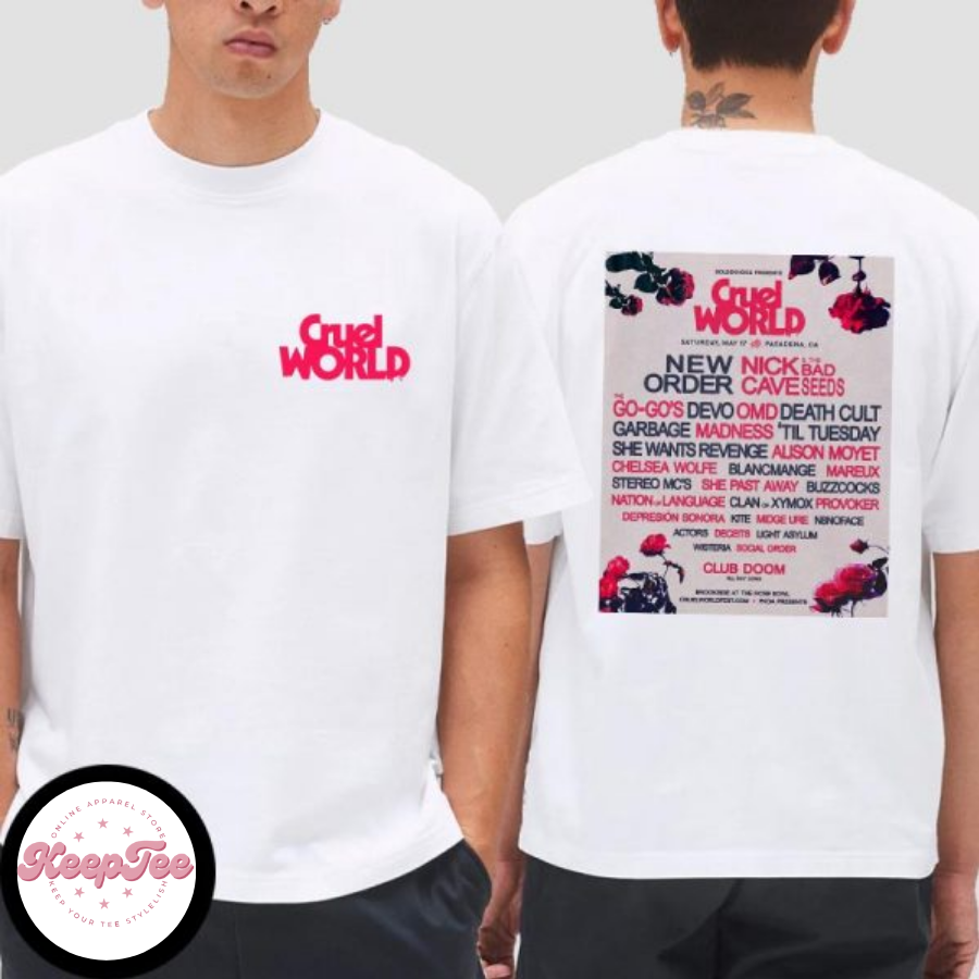 New Cruel World Festival Concert 2025 Shirt, Cruel World Festival In Pasadena On May 17 2025 Lineup Shirt