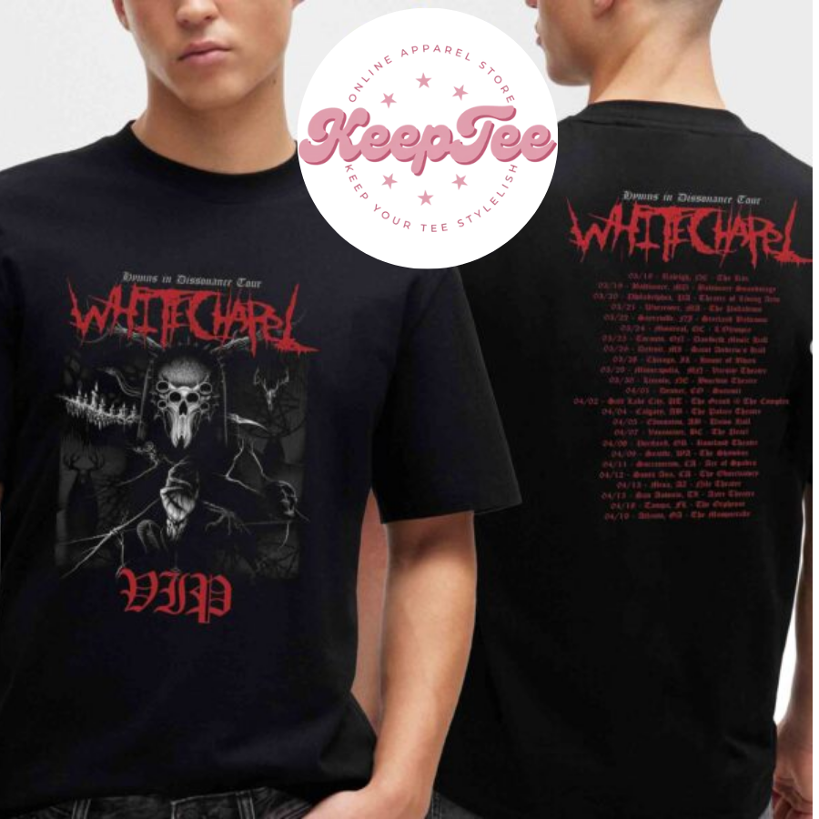 New Whitechapel Band Hymns Concert 2025 Shirt, Whitechapel Band Hymns In Dissonance Tour 2025 Shirt