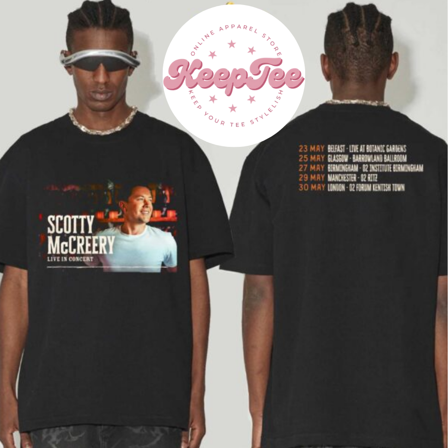 New Scotty Mccreery Uk Concert 2025 Shirt, Scotty Mccreery Uk Tour 2025 From 23Th To 30Th Belfast Glasgow Birmingham Manchester London Shirt