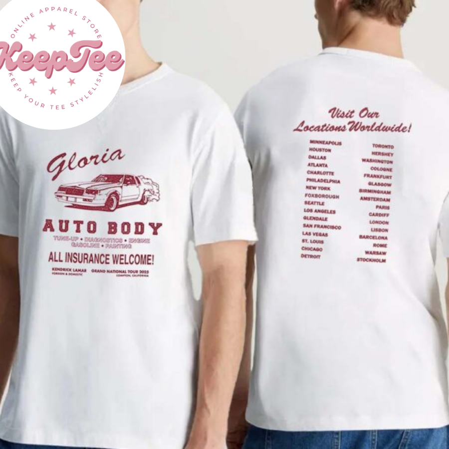 New Kendrick Lamar Grand Concert 2025 Shirt, Kendrick Lamar Grand National Tour Dates 2025 Gnt Gloria Auto Body Shirt
