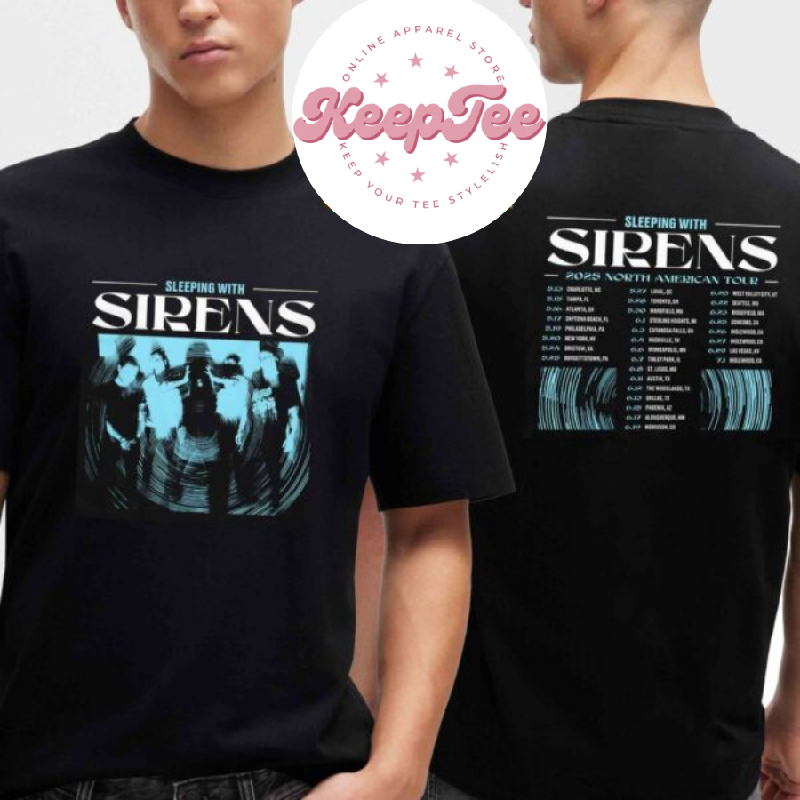 New Sleeping With Sirens Concert 2025 Shirt, Sleeping With Sirens 2025 North American Tour Dates T Shirt