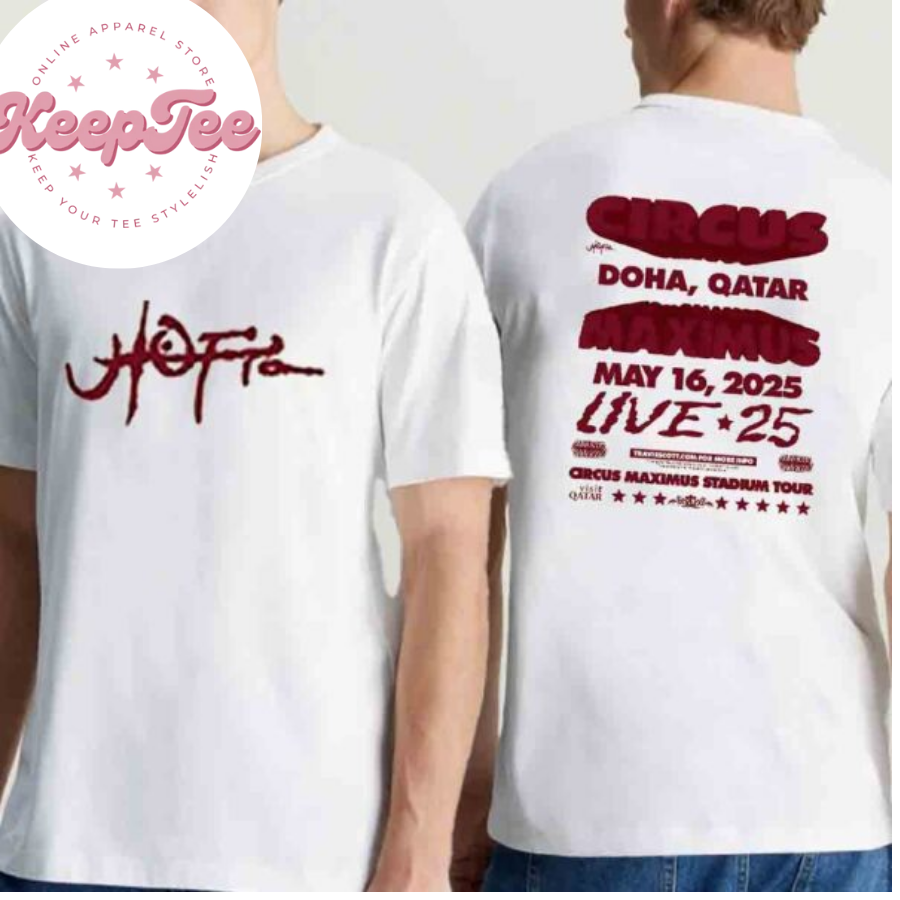 New Travis Scott Doho Concert 2025 Shirt, Travis Scott Doho Qatar On May 26Th 2025 Circus Maximus Stadium Tour Shirt