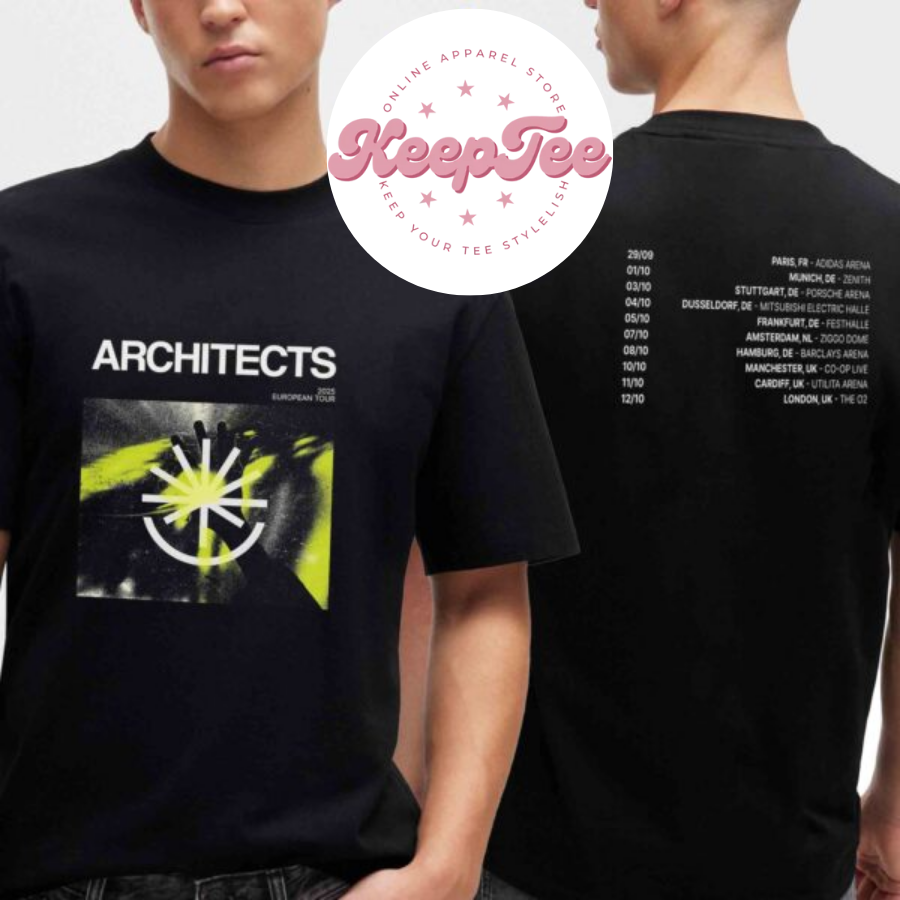 New Architects 2025 European Concert 2025 Shirt, Architects 2025 European Tour Dates The Sky The Earth And All Between Shirt