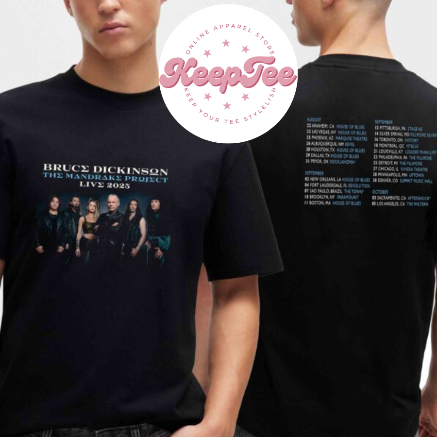 New Bruce Dickinson The Concert 2025 Shirt, Bruce Dickinson The Mandrake Project North American Tour Dates 2025 Shirt