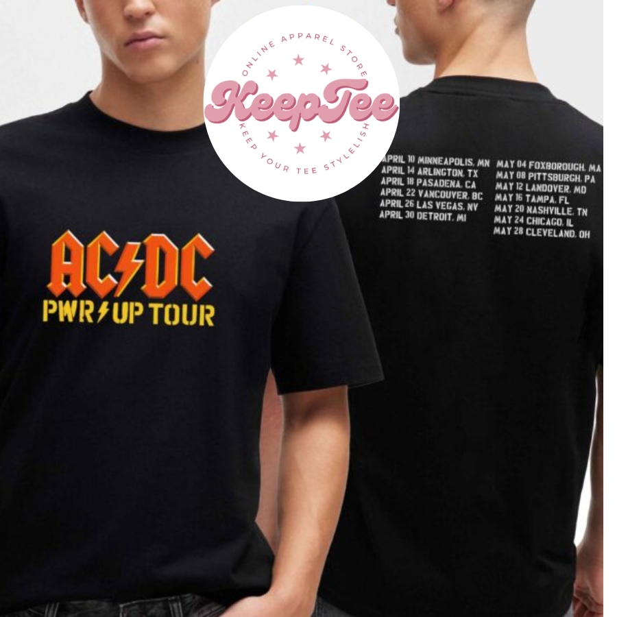 New Acdc Power Up Concert 2025 Shirt, Acdc Power Up 2025 World Tour Dates Schedule Shirt