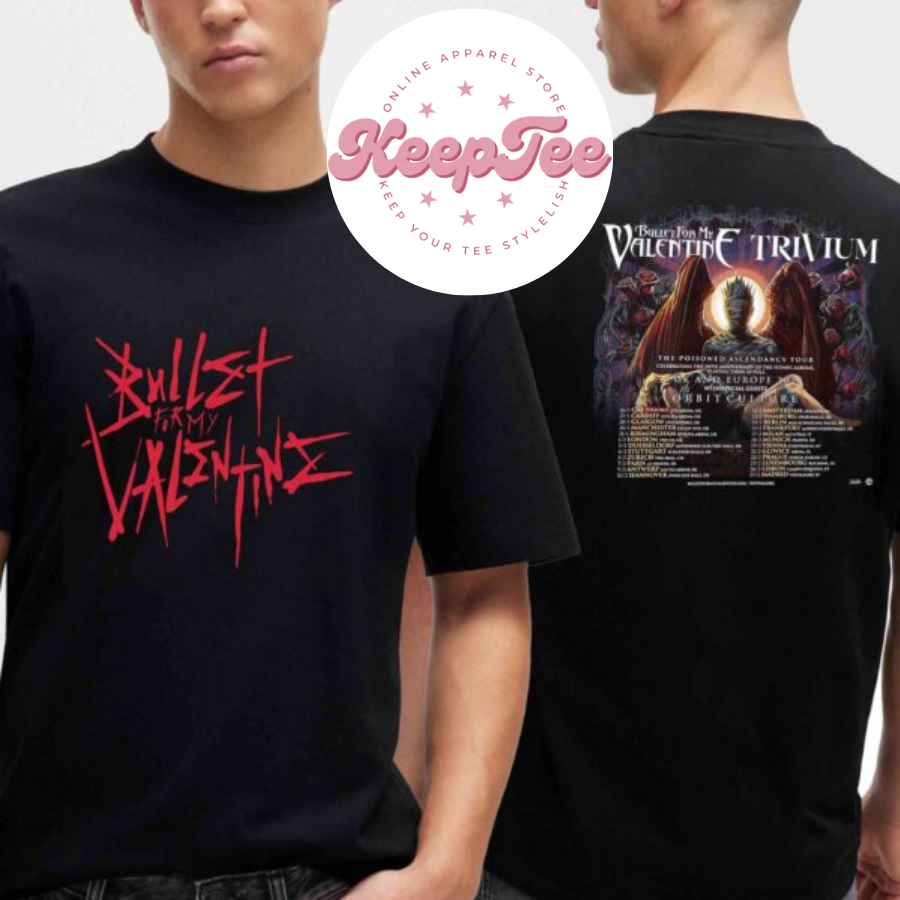 New Bullet For My Concert 2025 Shirt, Bullet For My Valentine Bfmv Trivium 2025 Tour Dates Shirt