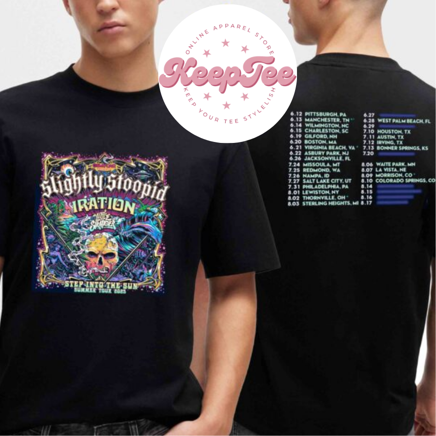 New Slightly Stoopid Step Concert 2025 Shirt, Slightly Stoopid Step Into The Sun Summer 2025 Tour Dates Shirt