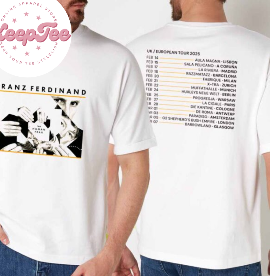 New Franz Ferdinand Uk Concert 2025 Shirt, Franz Ferdinand Uk European 2025 Tour Dates Schedule Shirt