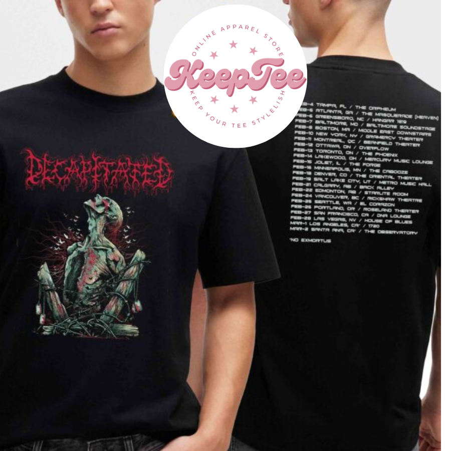 New Decapitated Band Nihility Concert 2025 Shirt, Decapitated Band Nihility Across North America 2025 Tour Dates Schedule Shirt